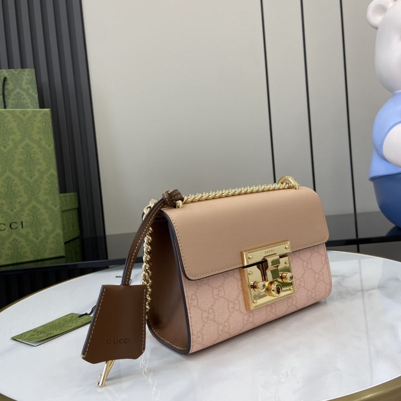 Сумка Gucci с золотой цепью и замком