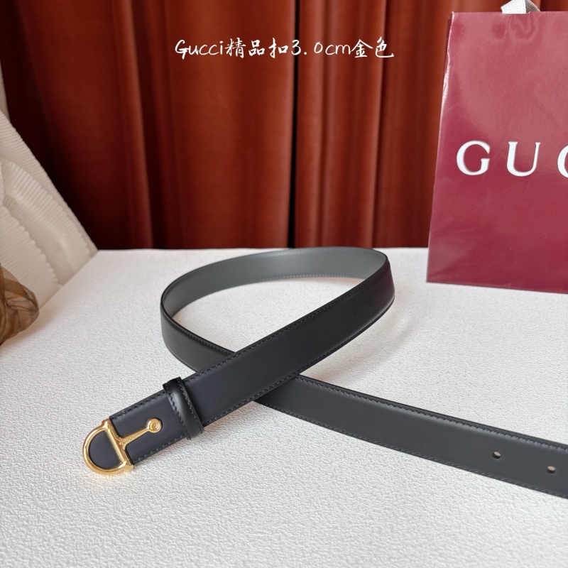 Женский ремень Gucci с пряжкой-подковой