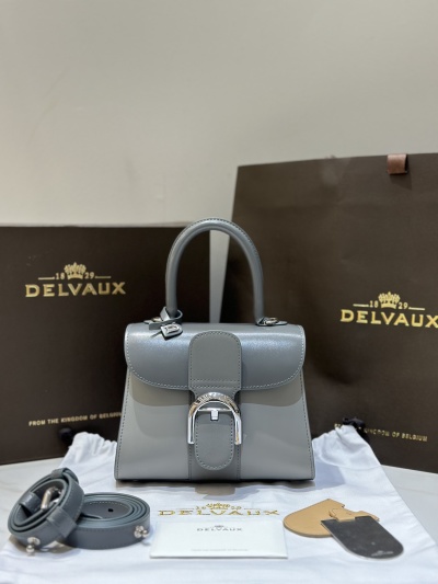 Сумка серая стиль Delvaux Brilliant