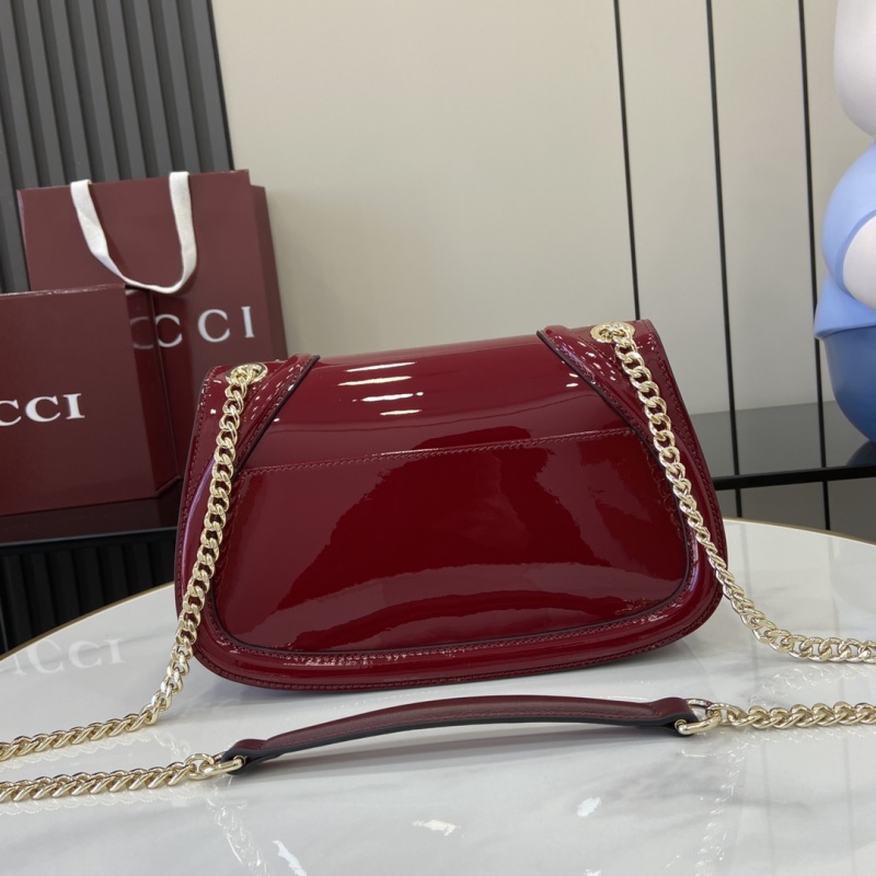 Сумка Gucci красная лаковая с цепью