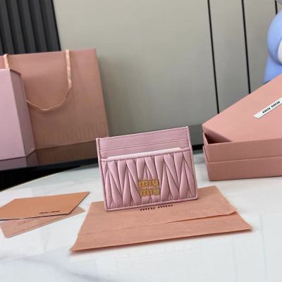 Картхолдер Miu Miu розовый с логотипом