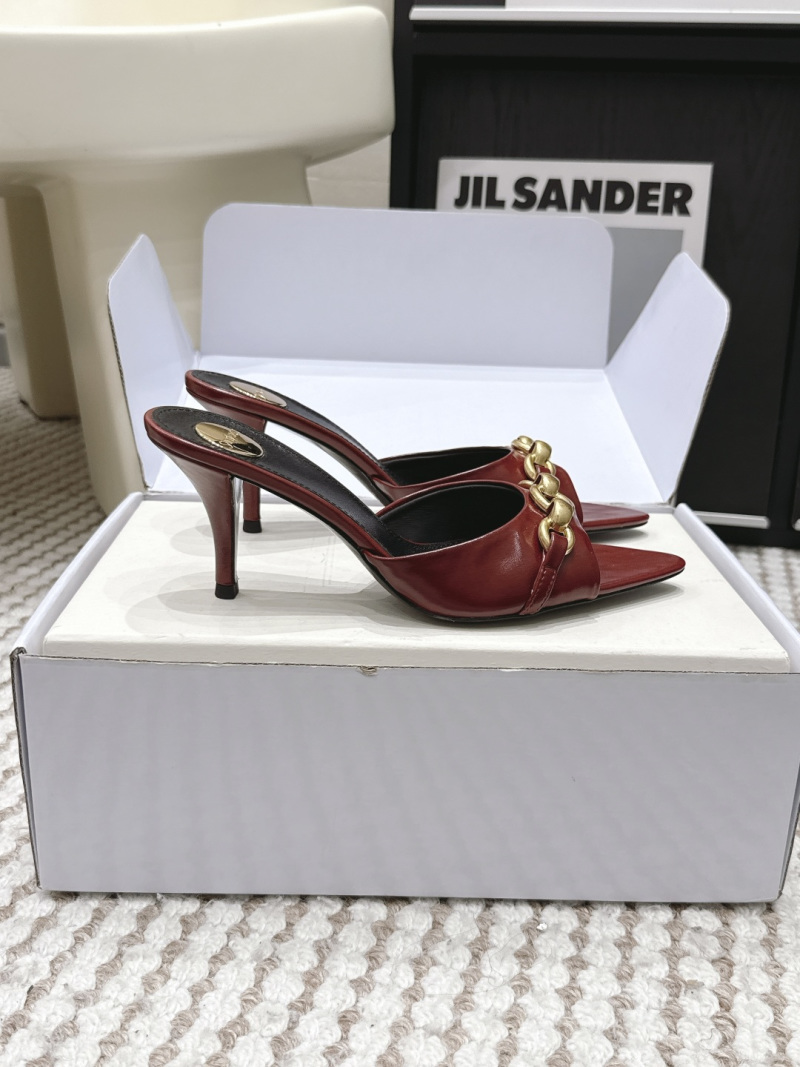 Женские мюли Saint Laurent с золотой цепью