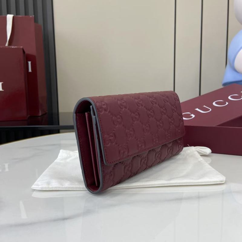 Портмоне Gucci бордовое с монограммой