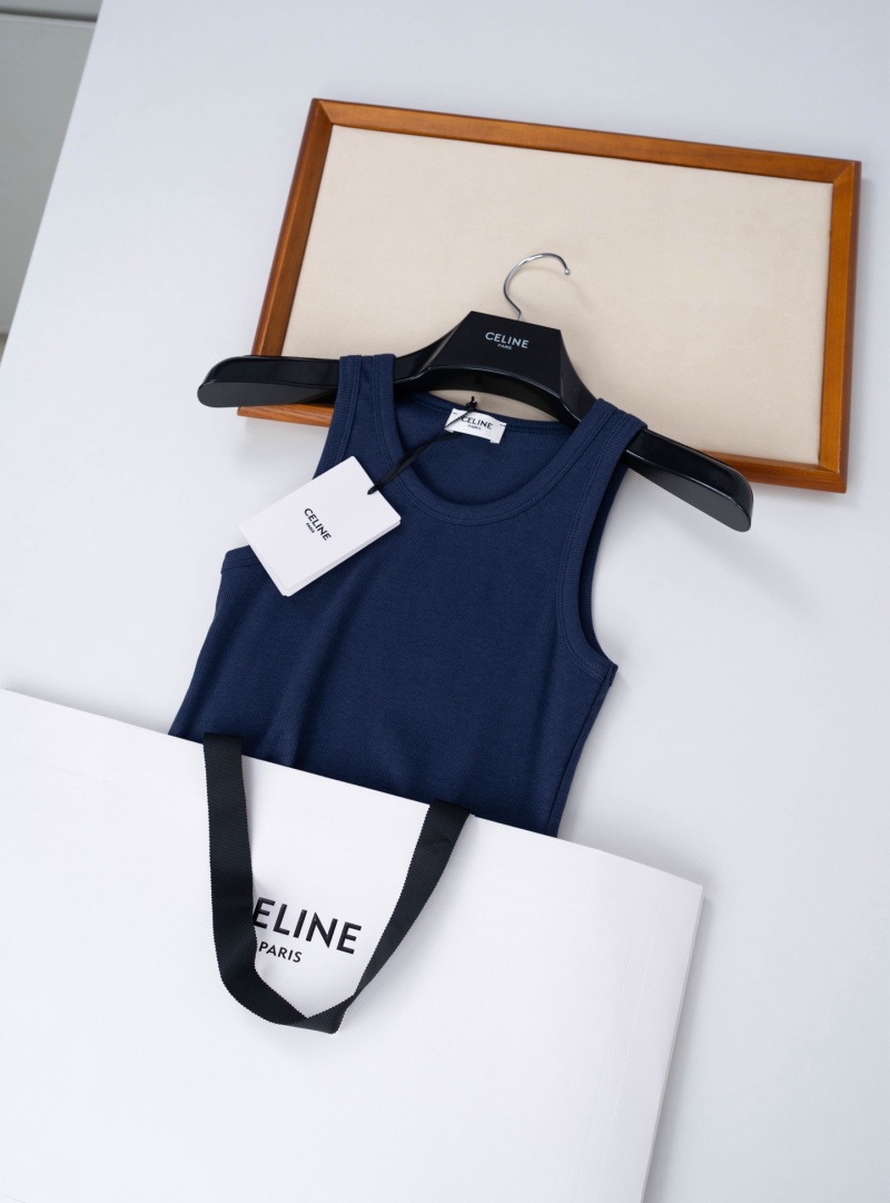 Женский хлопковый топ без рукавов Celine