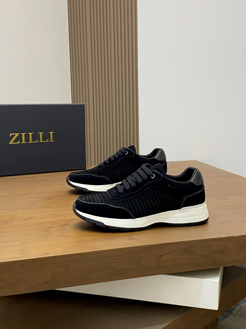Мужские спортивные кроссовки ZILLI с кожаным верхом