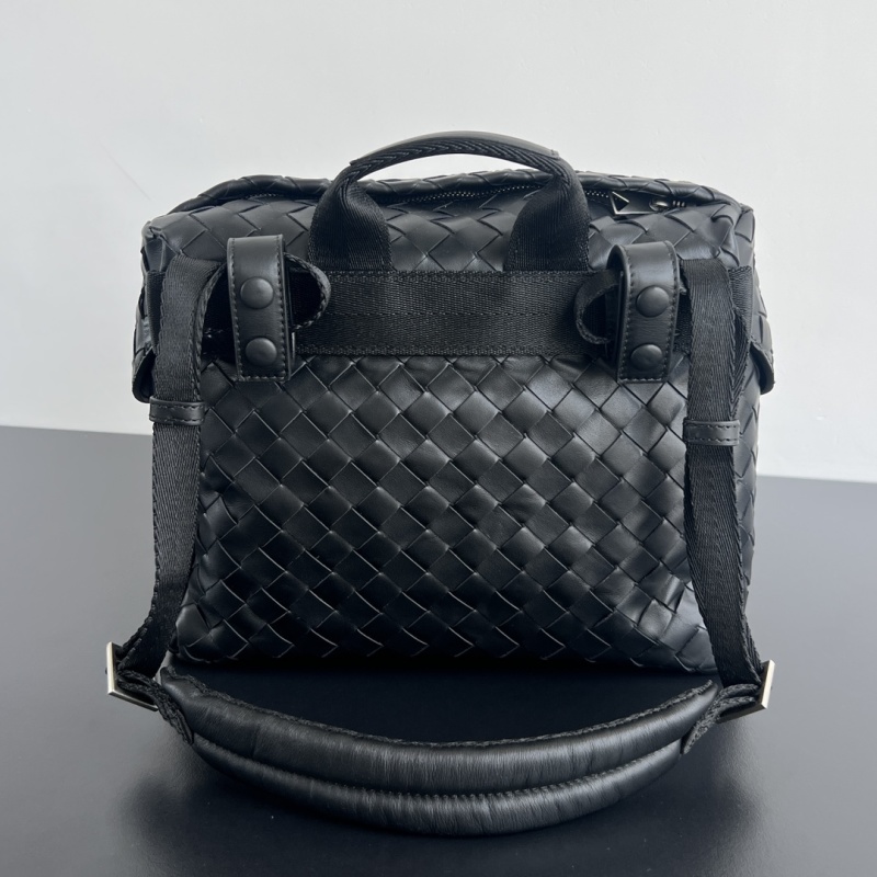 Портфель Bottega Veneta из плетеной кожи черный
