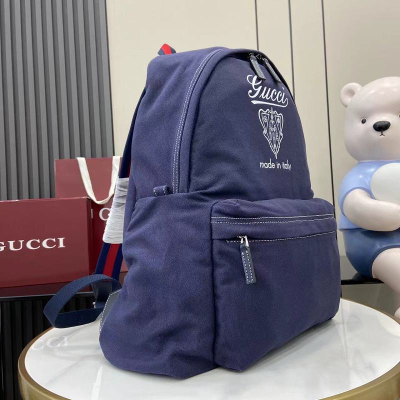 Рюкзак Gucci синий с логотипом