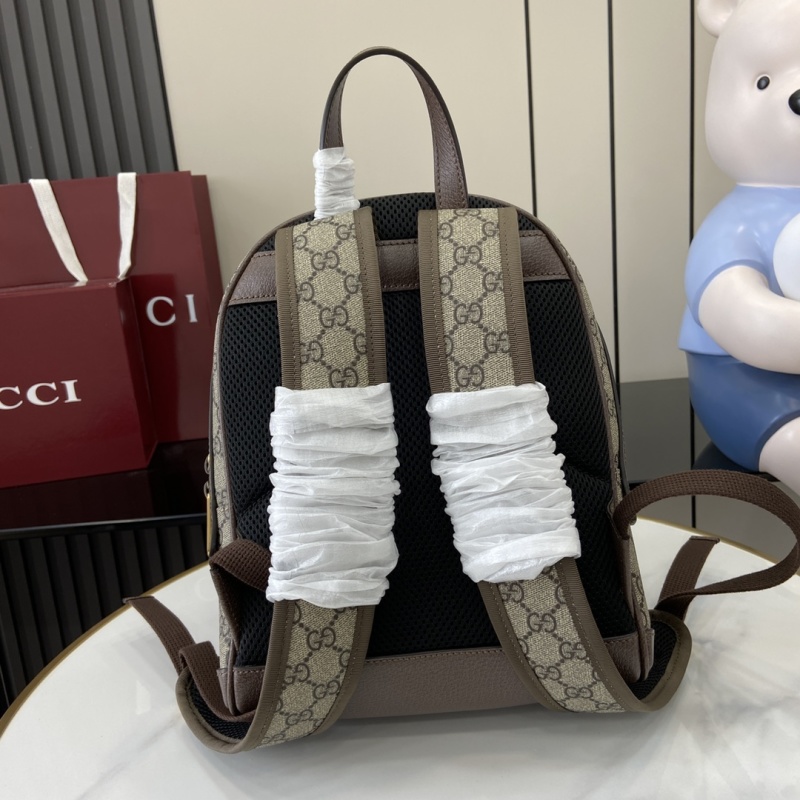 Рюкзак Gucci GG Canvas с красной и зеленой полосой