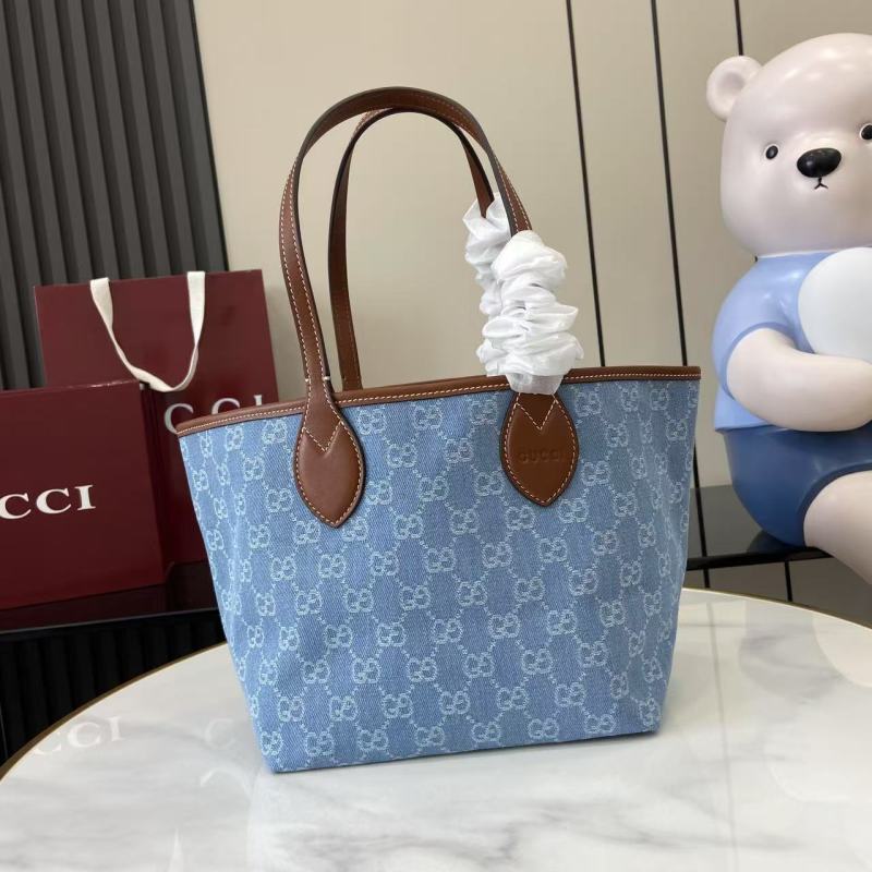 Сумка-тоут Gucci из денима с принтом