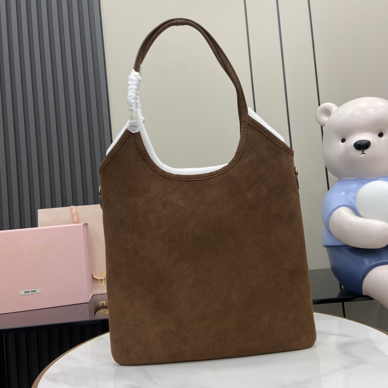 Сумка-тоут Miu Miu коричневый замш
