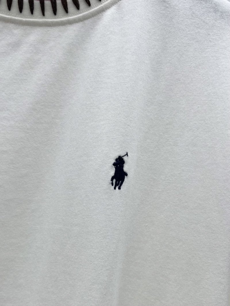 Футболка Polo с вязаной отделкой горловины и рукавов Ralph Lauren