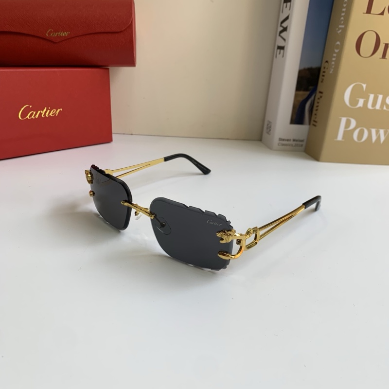 Солнцезащитные очки Cartier без оправы, унисекс с уникальным дизайном