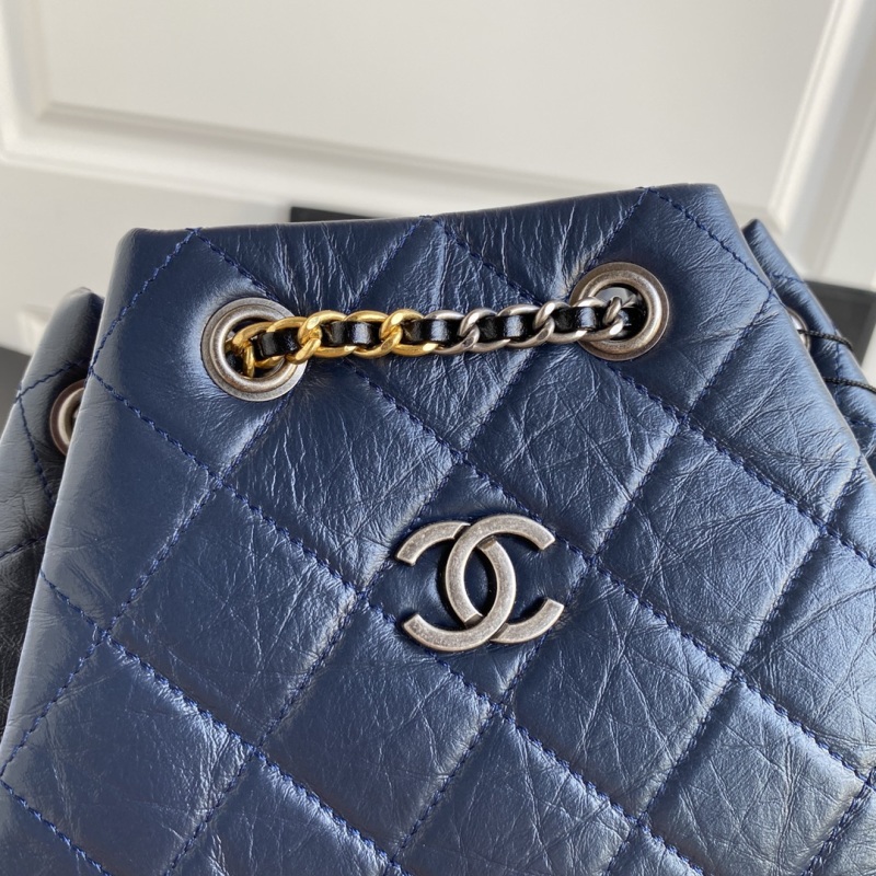Рюкзак Chanel Gabrielle с цепочкой, синий