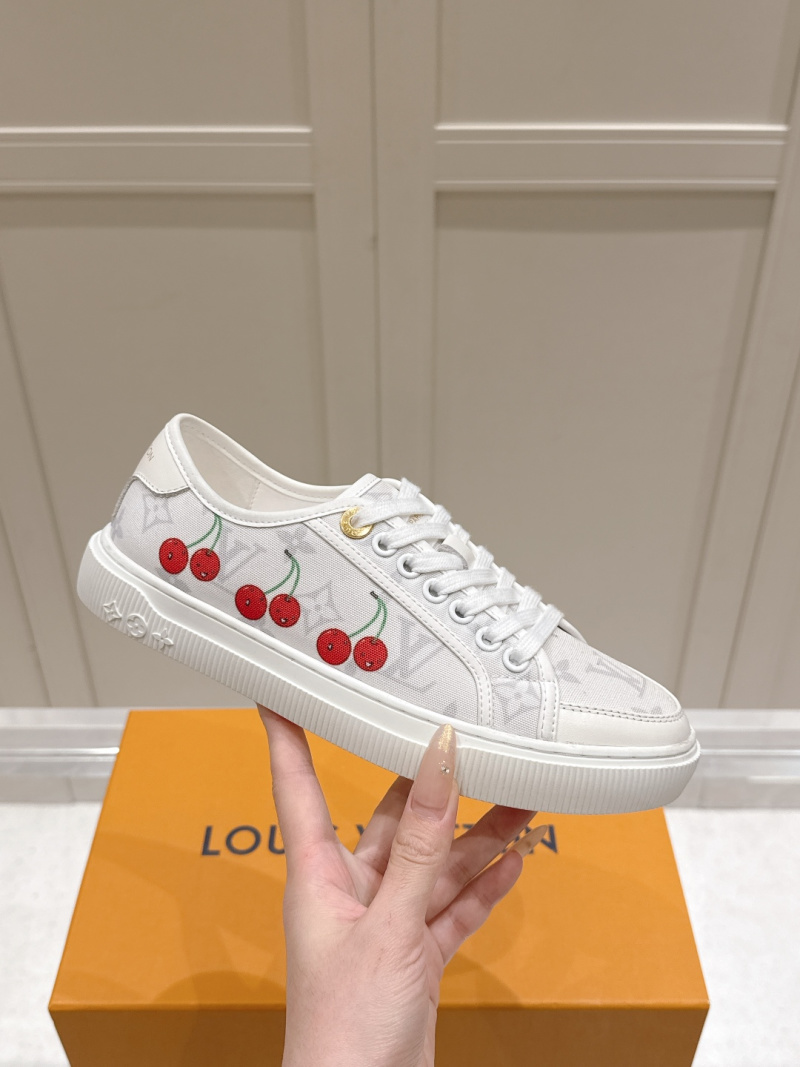 Женские белые кроссовки с принтом вишни Louis Vuitton