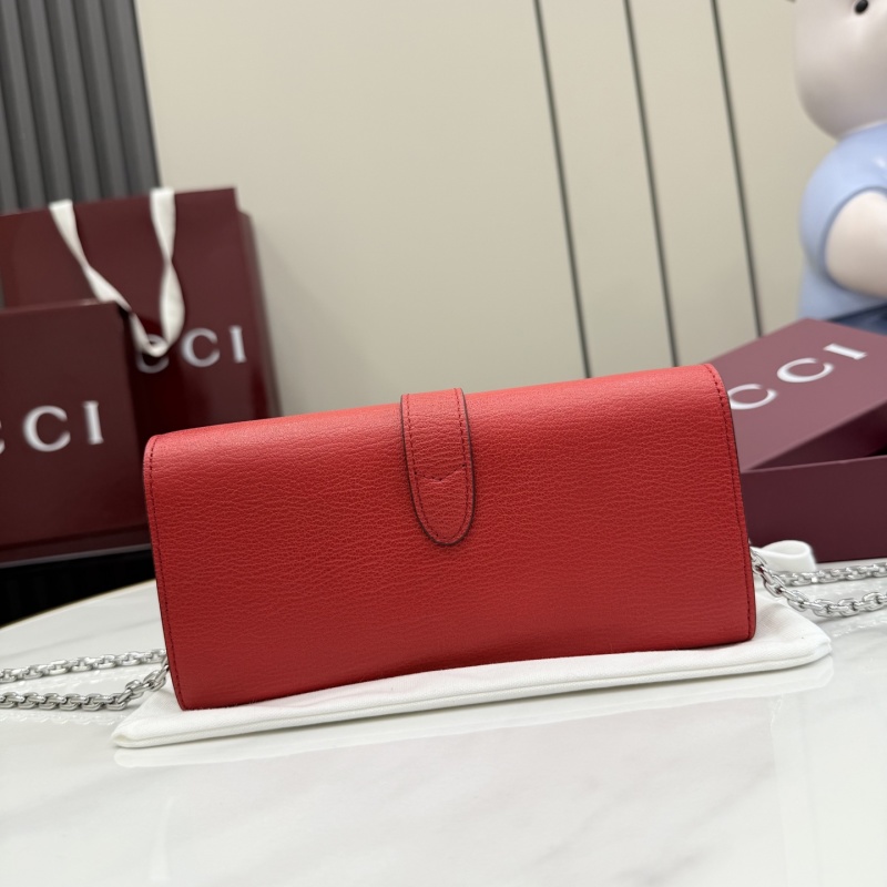 Портмоне Gucci красное с цепочкой