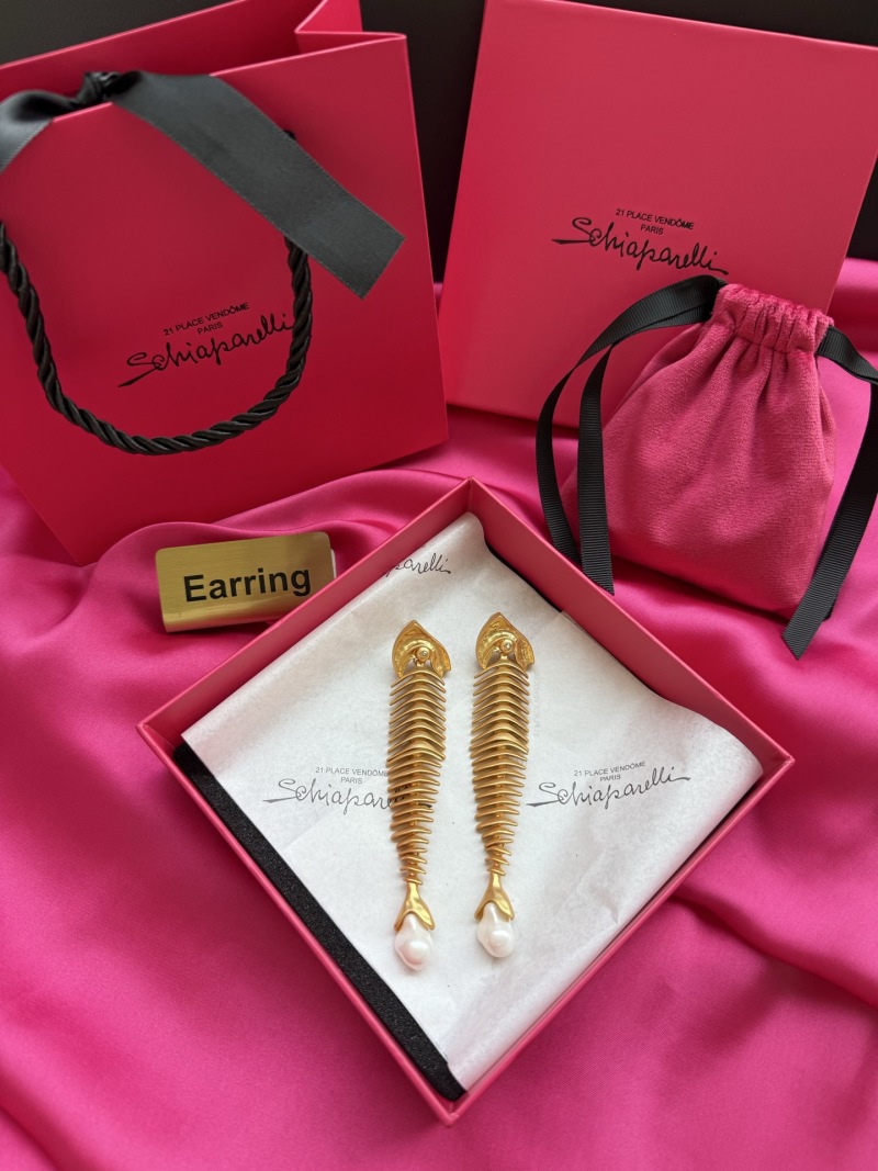 Серьги в виде рыб с жемчугом Schiaparelli