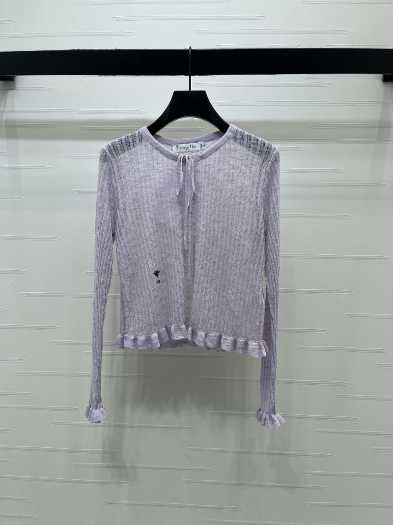 Кардиган Dior с рюшами и вышивкой
