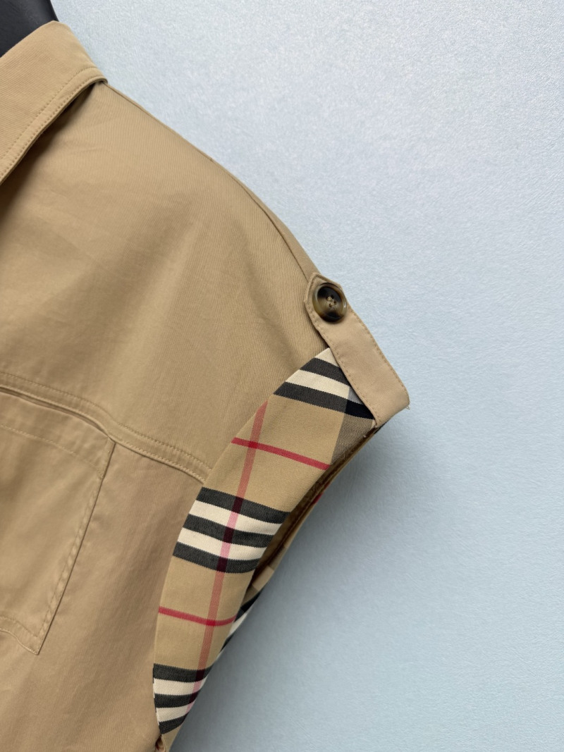 Повседневное платье-сарафан с короткими рукавами и воротником-стойкой Burberry