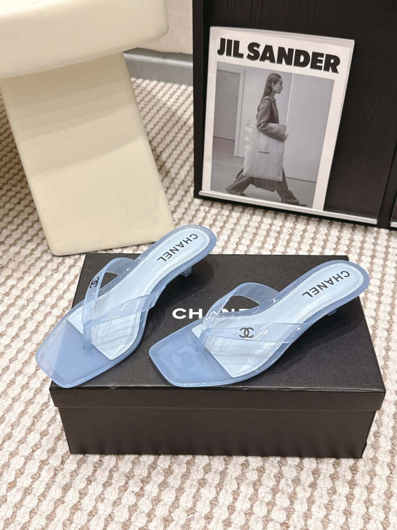 Босоножки Chanel, цвет голубой